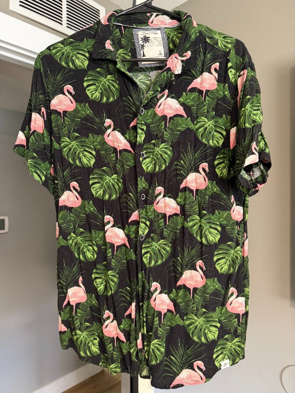 Free People Tropical Button Down Shirt sz L
